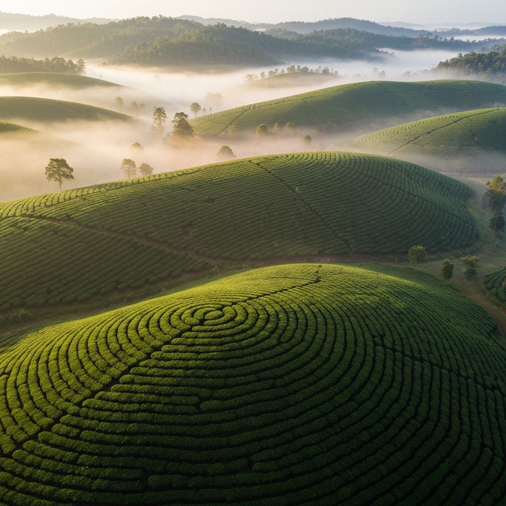Lush plantation landscape